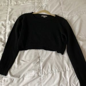 Black cropped sweater